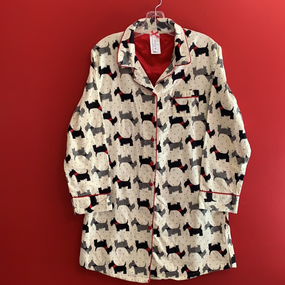 Scotty Flannel Nightshirt by KayAnna Sz S